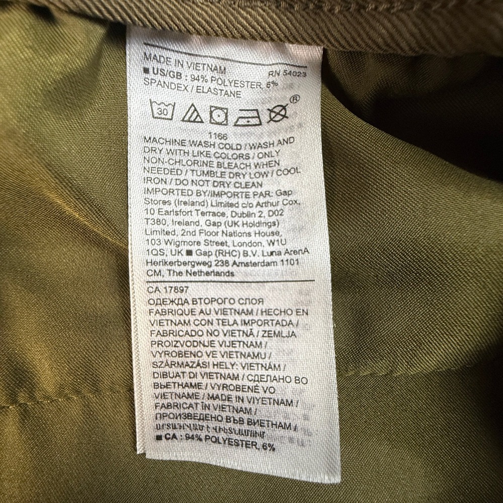 Banana Republic BR Sport Womens Large Olive Green Wide Leg Cargo Pants 796179-00 - Picture 11 of 13